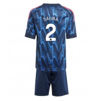Arsenal William Saliba #2 Vonkajší Detský futbalový dres 2025-26 Krátky Rukáv (+ trenírky)